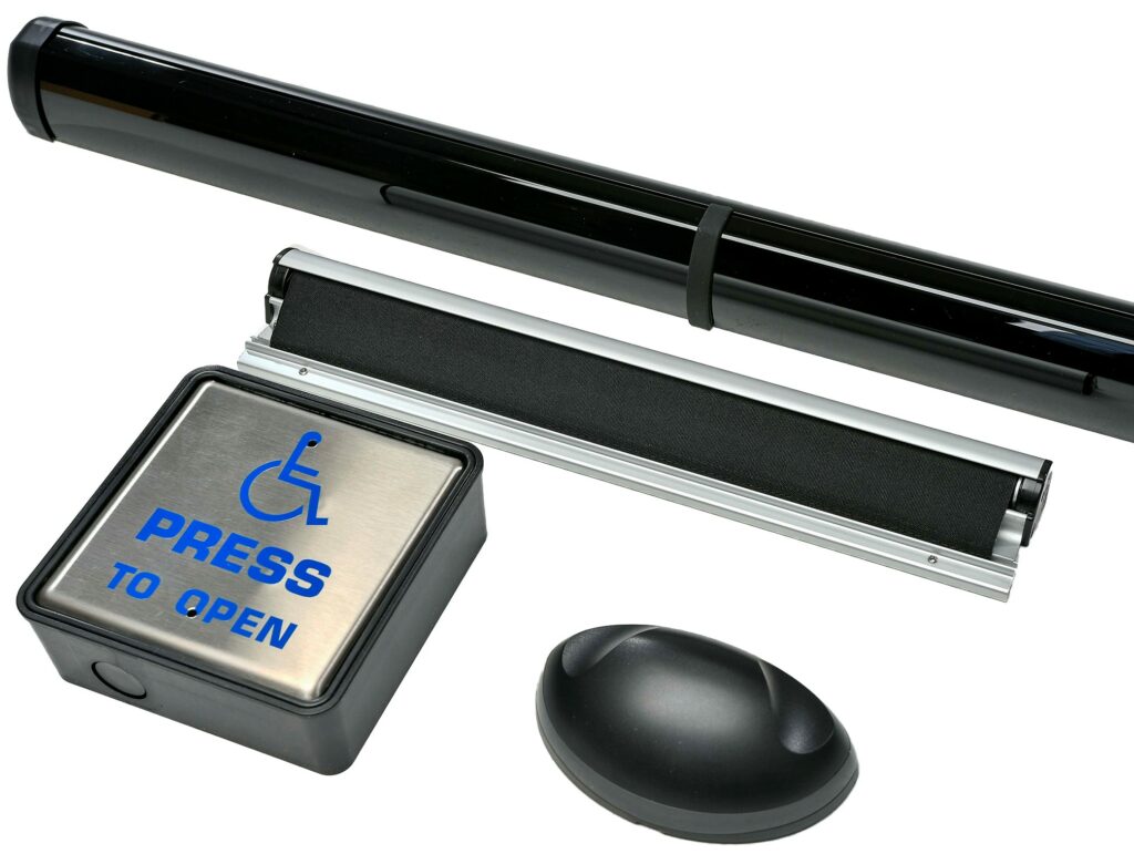 Hotron Stainless Steel Push Pads for Automatic Doors